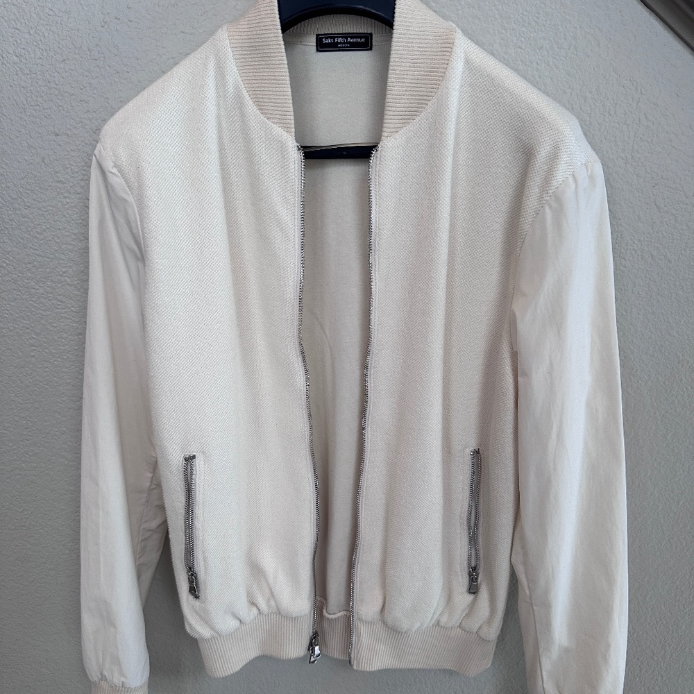 Sak Fifth Avenue Knit Bomber Jacket